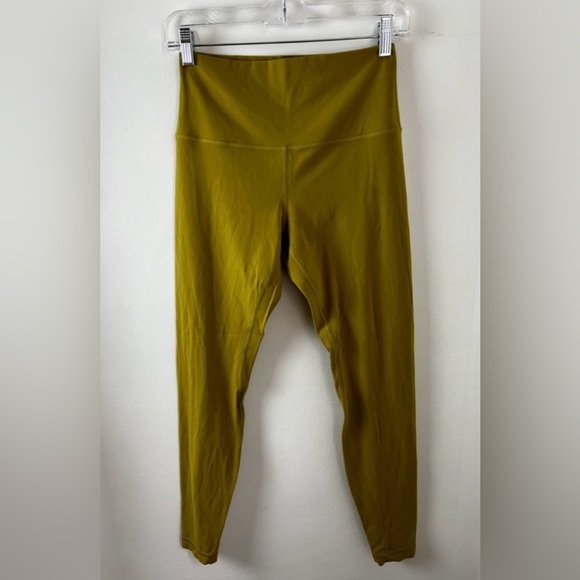Lululemon Align Leggings Rare Grape Leaf Color 8 yellow green - Picture 4 of 5